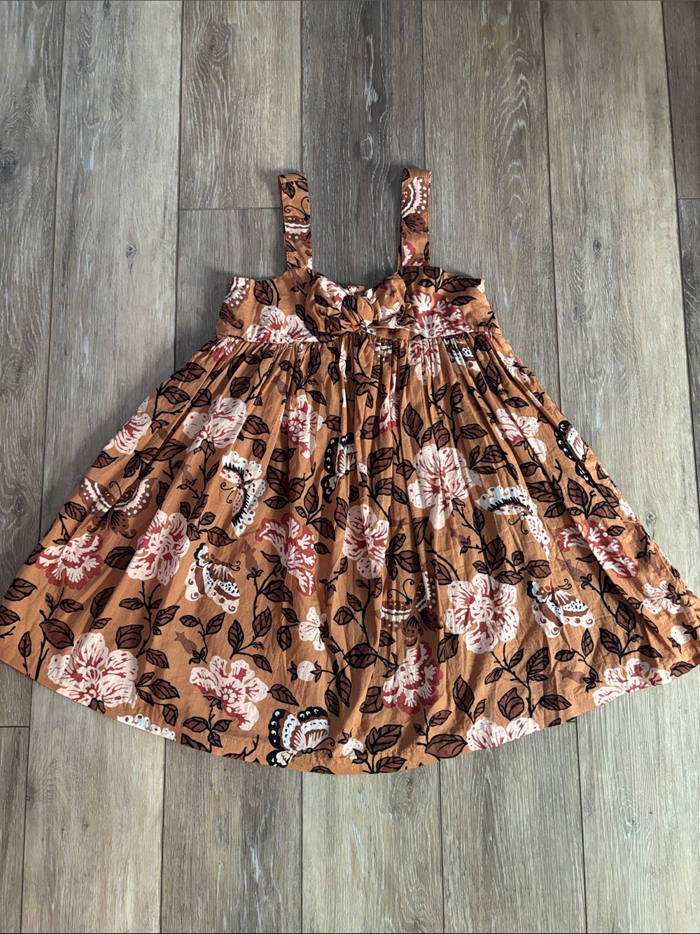 Janie and Jack Butterfly Floral Sweetheart Sundress
